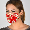 Hawaiian Floral Tropical Flower Red Hibiscus Pattern Print Face Mask-grizzshop