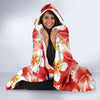 Hawaiian Floral Tropical Flower Red Hibiscus Pattern Print Hooded Blanket-grizzshop