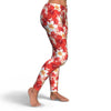 Hawaiian Floral Tropical Flower Red Hibiscus Pattern Print Pattern Women Leggings-grizzshop