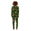 Hawaiian Flower And Tropical Leaf Print Pattern Women's Pajamas-grizzshop