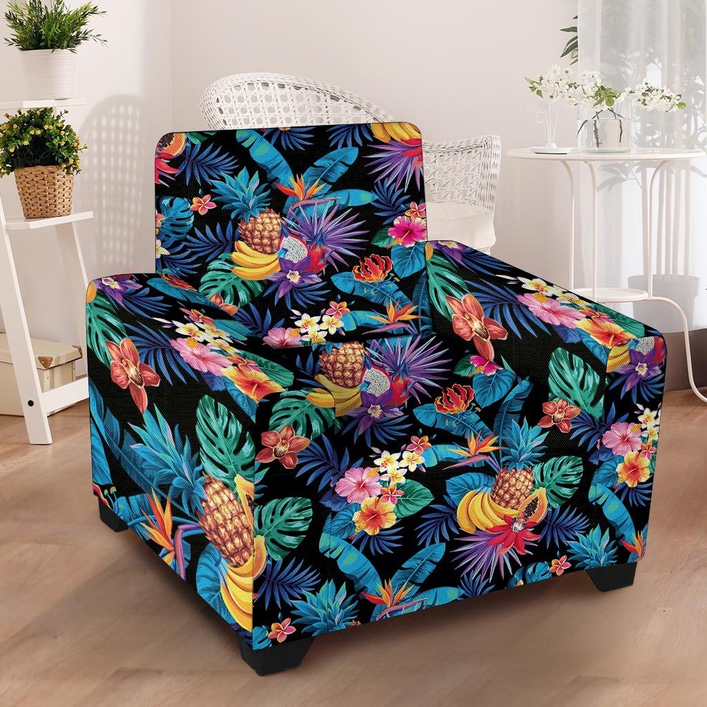 Hawaiian Fruit Tropical Print Armchair Cover-grizzshop