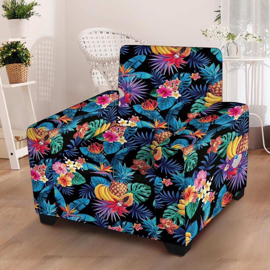 Hawaiian Fruit Tropical Print Armchair Cover-grizzshop