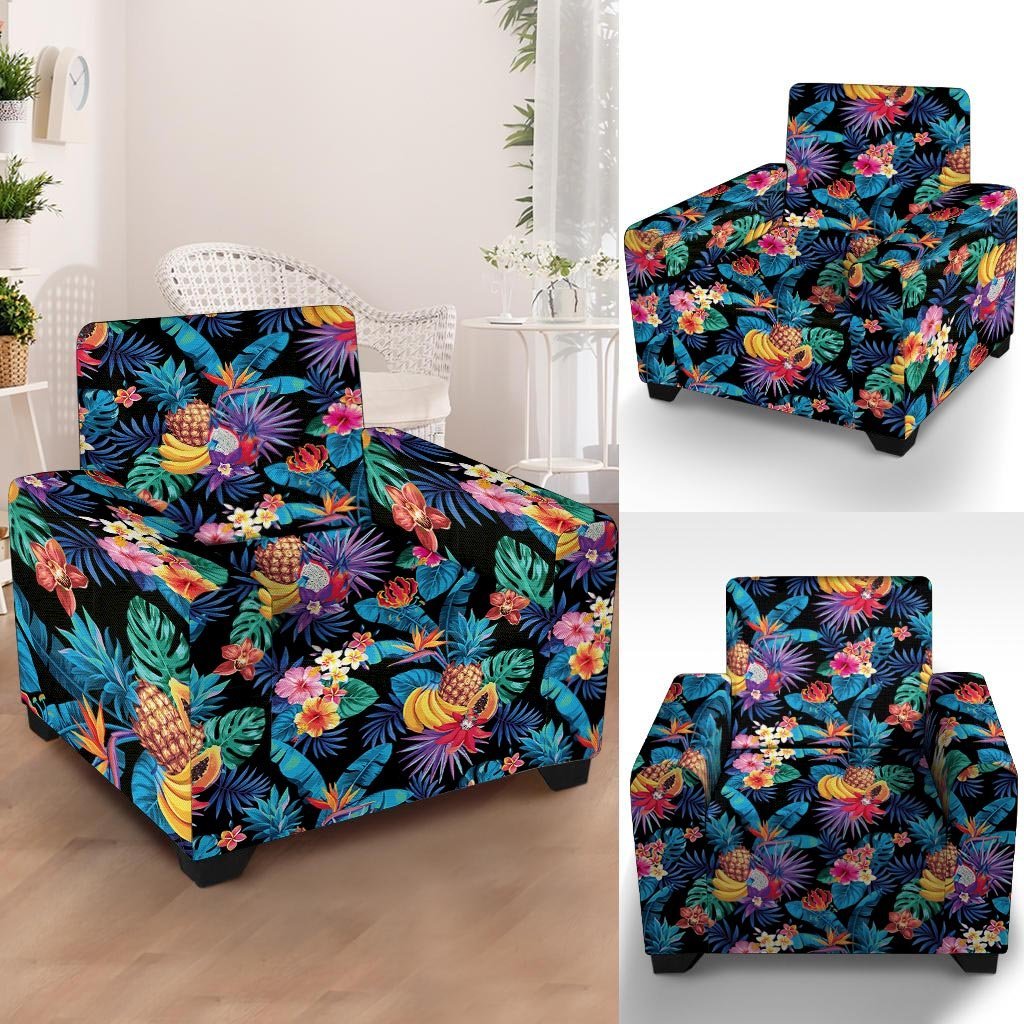 Hawaiian Fruit Tropical Print Armchair Cover-grizzshop