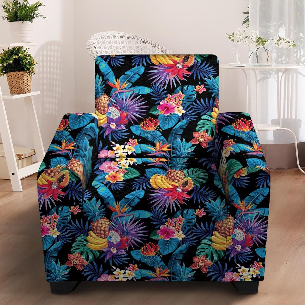 Hawaiian Fruit Tropical Print Armchair Cover-grizzshop