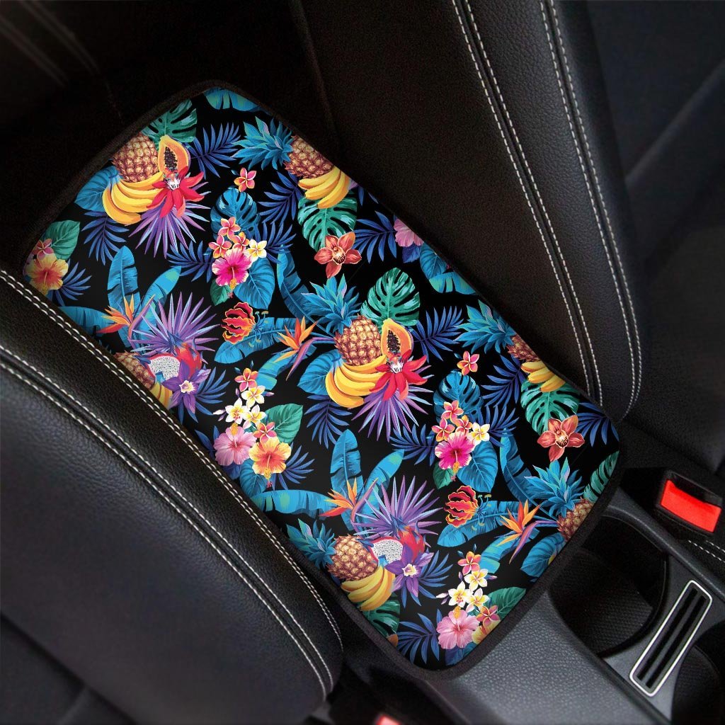 Hawaiian Fruit Tropical Print Car Console Cover-grizzshop