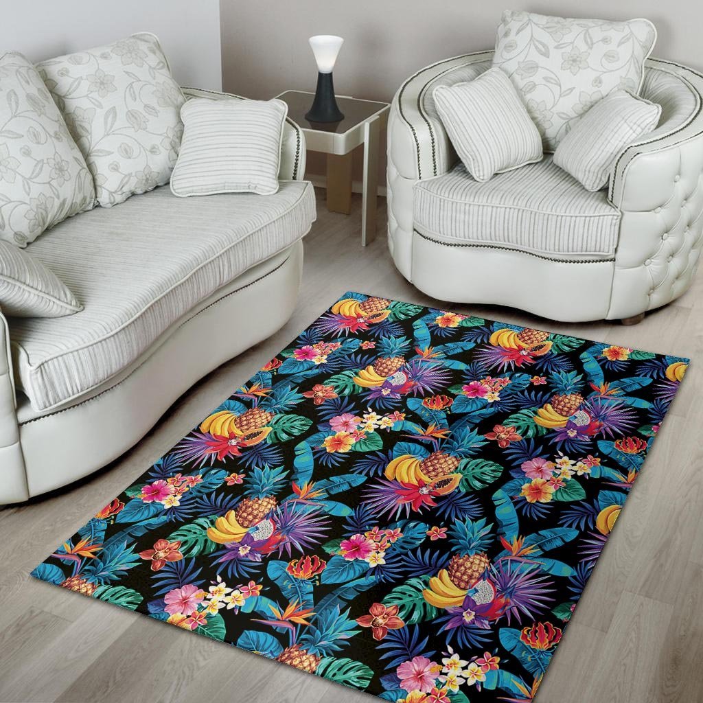 Hawaiian Fruit Tropical Print Floor Mat-grizzshop