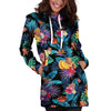 Hawaiian Fruit Tropical Print Hoodie Dress-grizzshop