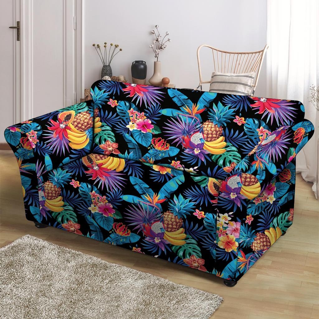 Hawaiian Fruit Tropical Print Loveseat Cover-grizzshop