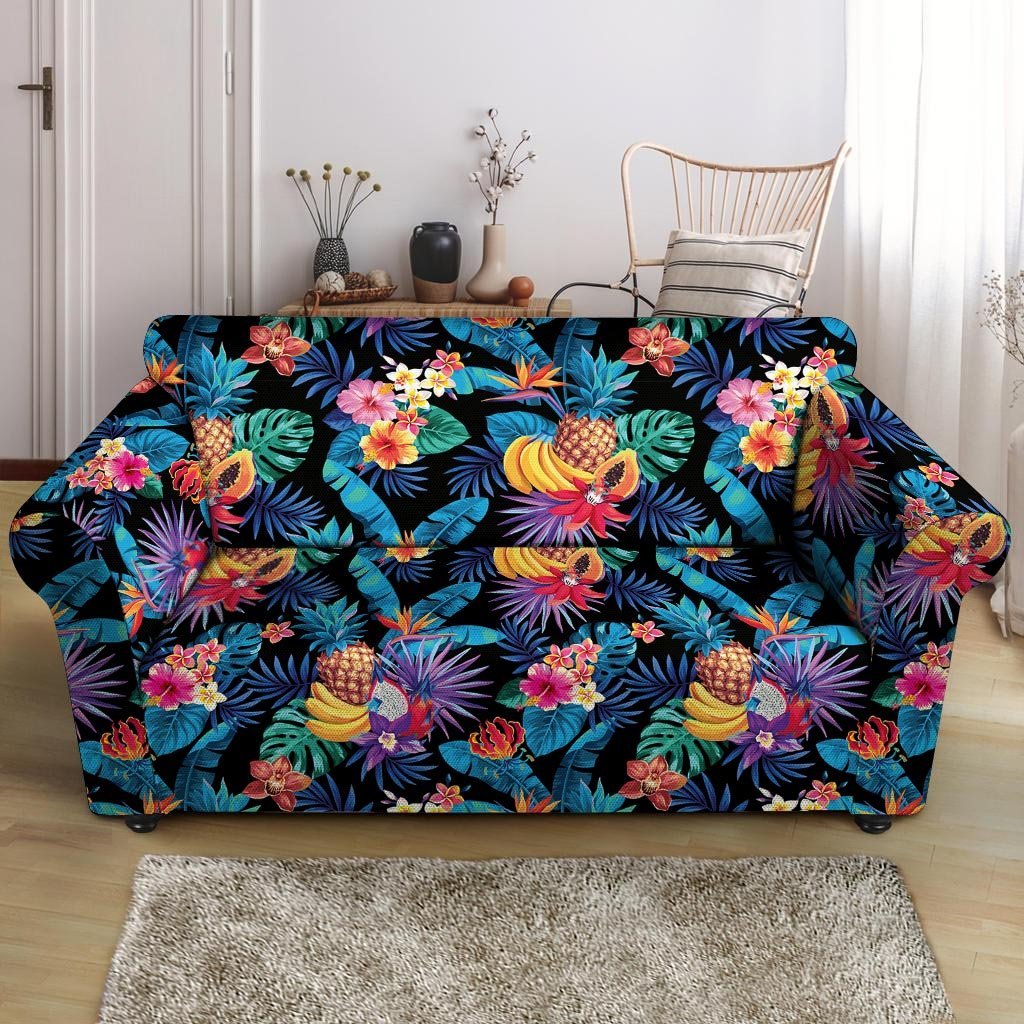 Hawaiian Fruit Tropical Print Loveseat Cover-grizzshop