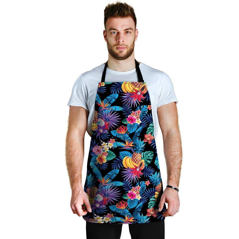 Hawaiian Fruit Tropical Print Men's Apron-grizzshop