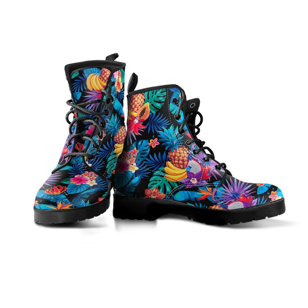 Hawaiian Fruit Tropical Print Men's Boots-grizzshop