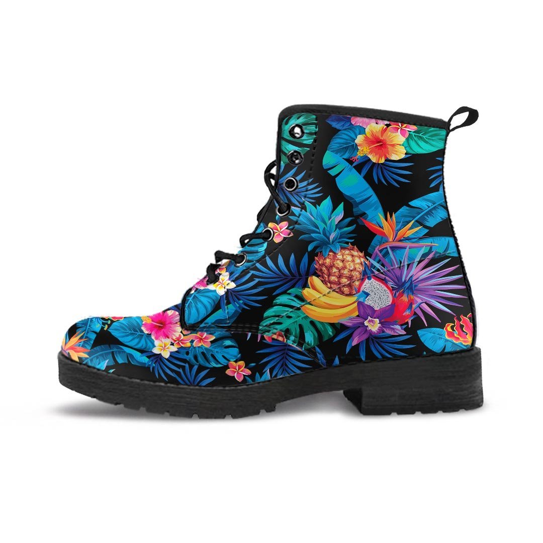 Hawaiian Fruit Tropical Print Men's Boots-grizzshop