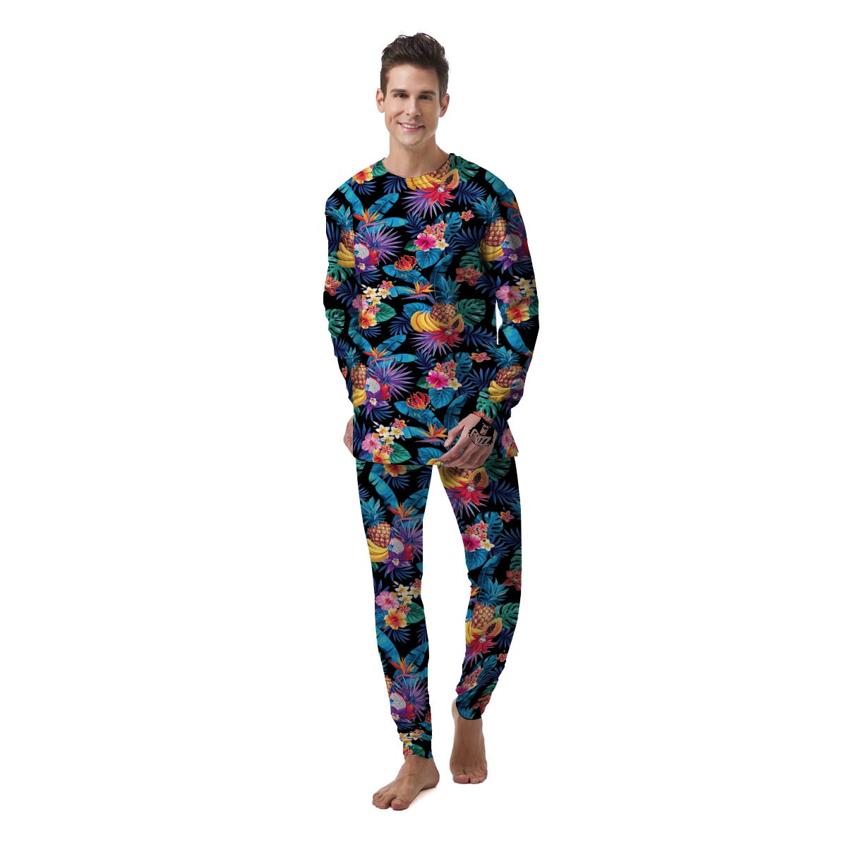 Hawaiian Fruit Tropical Print Men's Pajamas-grizzshop