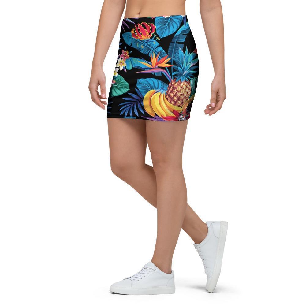 Hawaiian Fruit Tropical Print Mini Skirt-grizzshop
