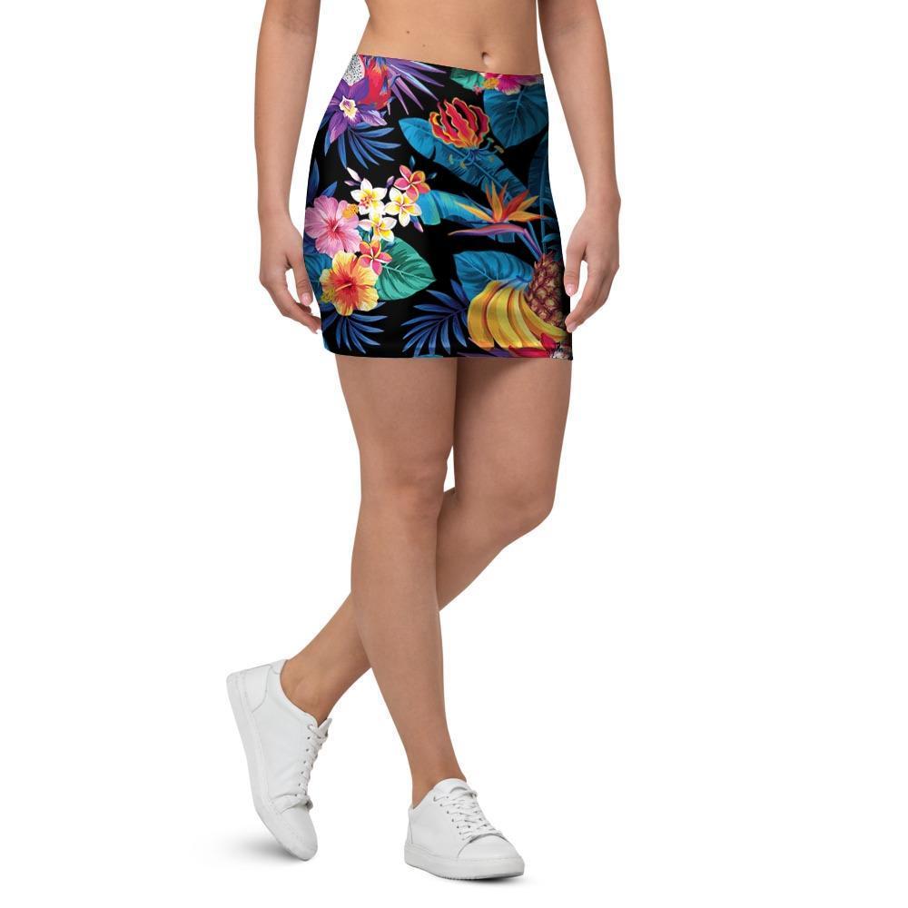 Hawaiian Fruit Tropical Print Mini Skirt-grizzshop