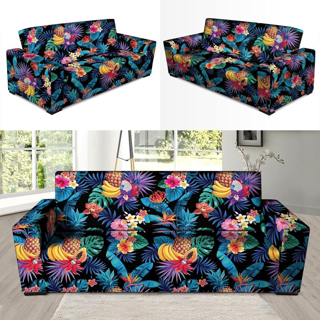 Hawaiian Fruit Tropical Print Sofa Cover-grizzshop