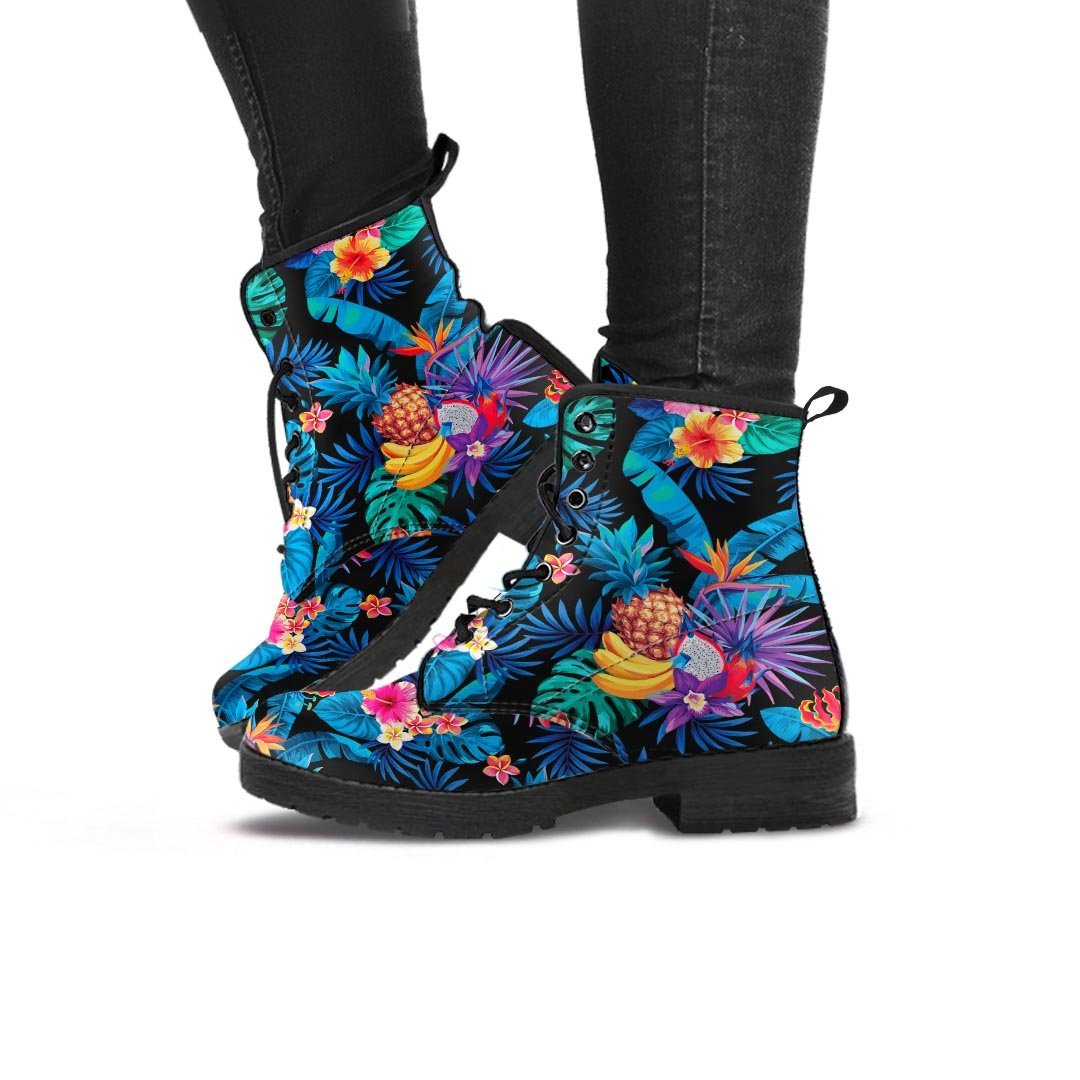 Hawaiian Fruit Tropical Print Women's Boots-grizzshop