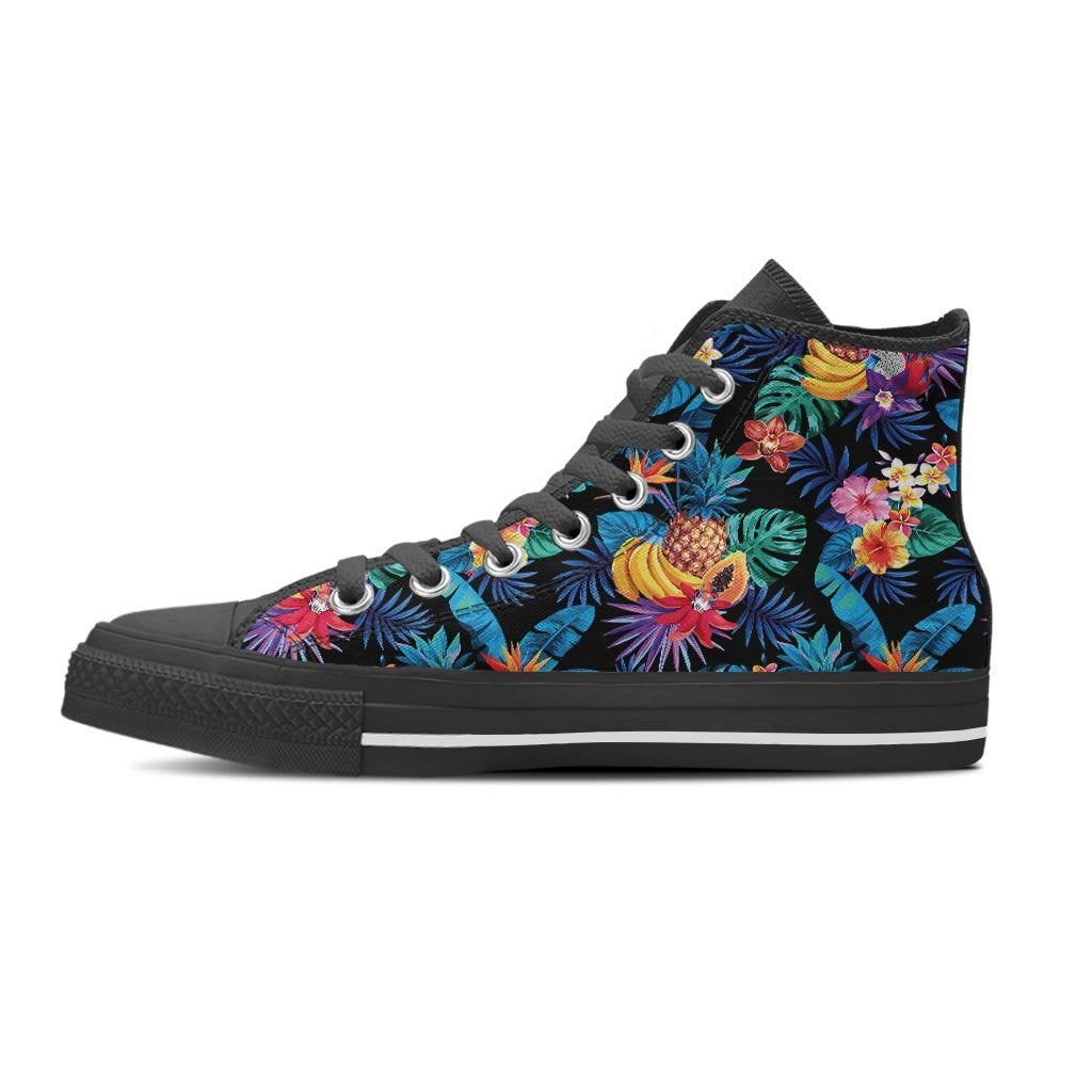 Hawaiian Fruit Tropical Print Women's High Top Shoes-grizzshop