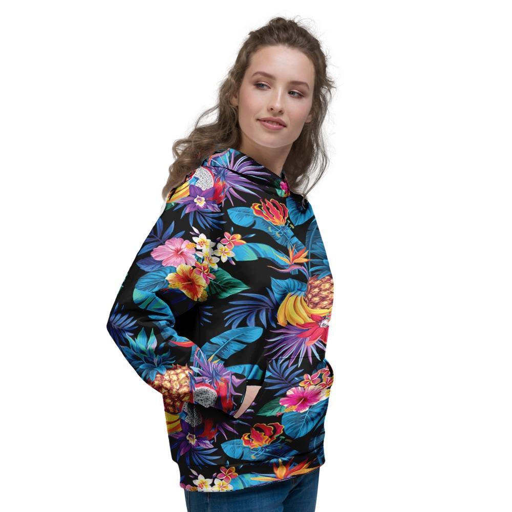 Hawaiian Fruit Tropical Print Women's Hoodie-grizzshop