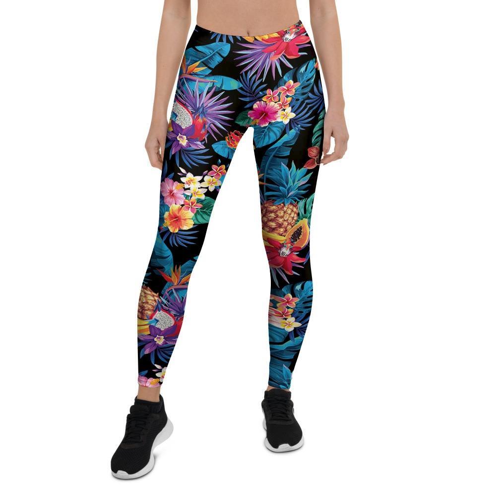 Hawaiian Fruit Tropical Print Women's Leggings-grizzshop