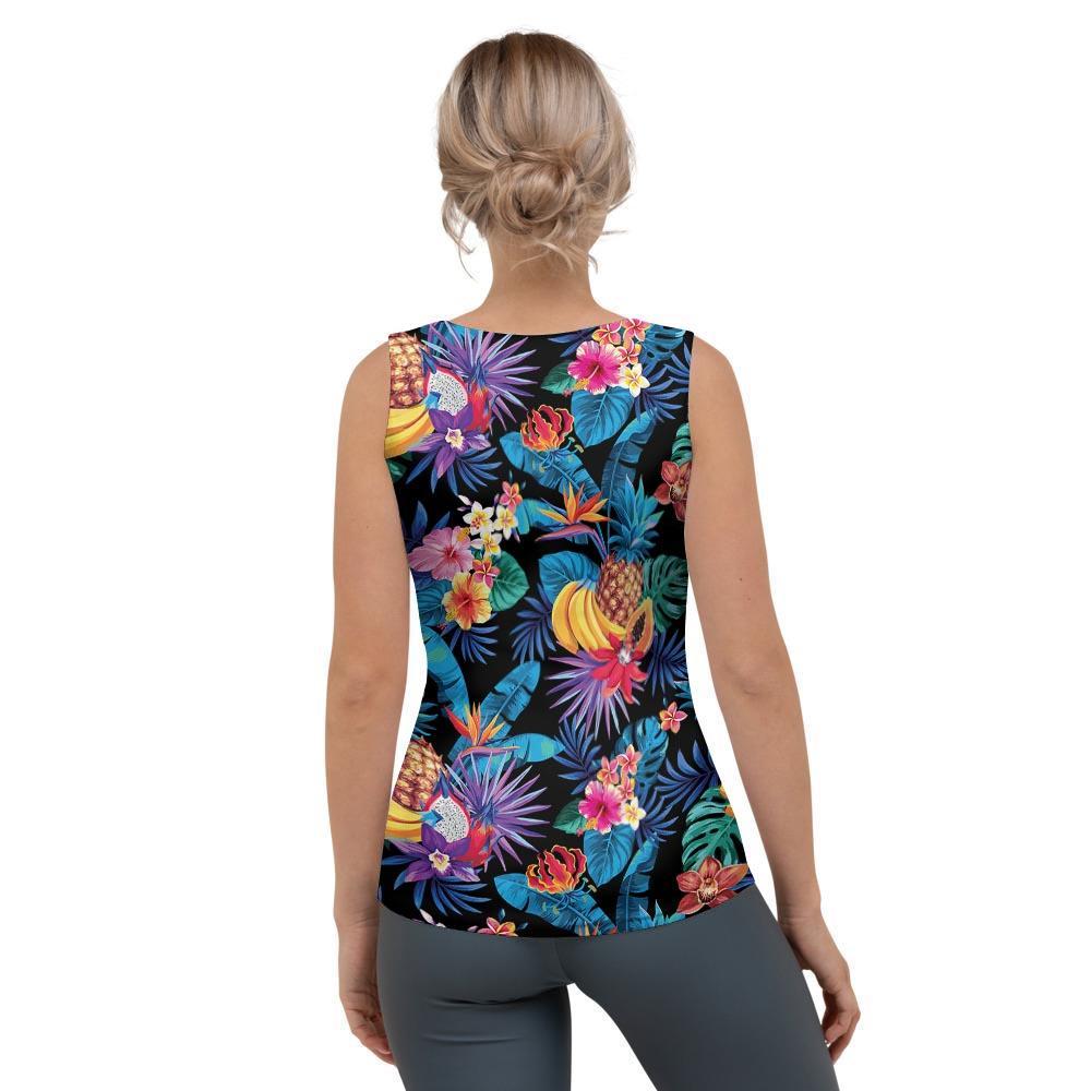 Hawaiian Fruit Tropical Print Women's Tank Top-grizzshop