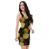 Hawaiian Golden Pineapple Edm Print Bodycon Dress-grizzshop