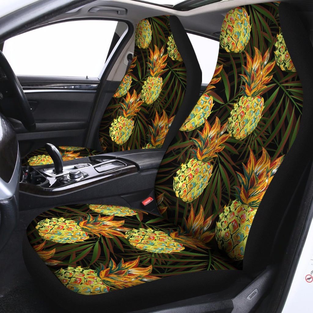 Hawaiian Golden Pineapple Edm Print Car Seat Covers-grizzshop