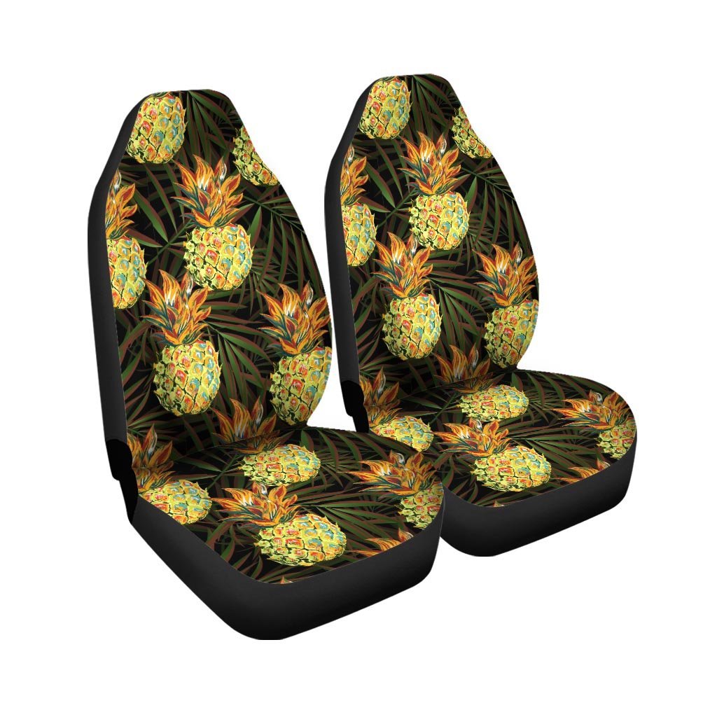 Hawaiian Golden Pineapple Edm Print Car Seat Covers-grizzshop