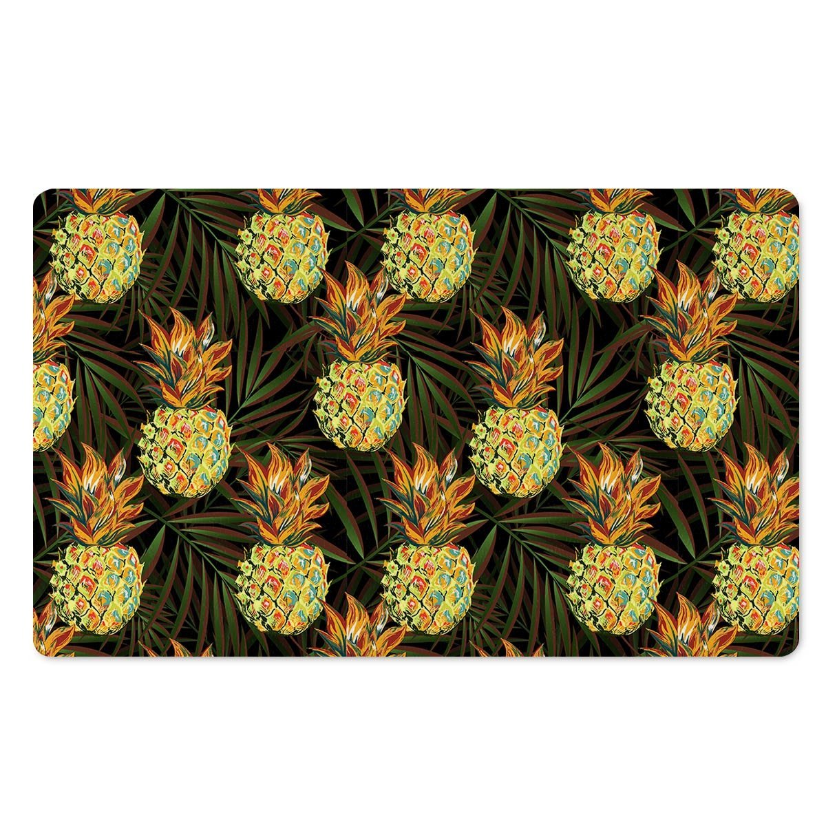 Hawaiian Golden Pineapple Edm Print Door Mat-grizzshop