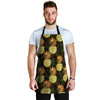 Hawaiian Golden Pineapple Edm Print Men's Apron-grizzshop