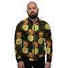 Hawaiian Golden Pineapple Edm Print Men's Bomber Jacket-grizzshop