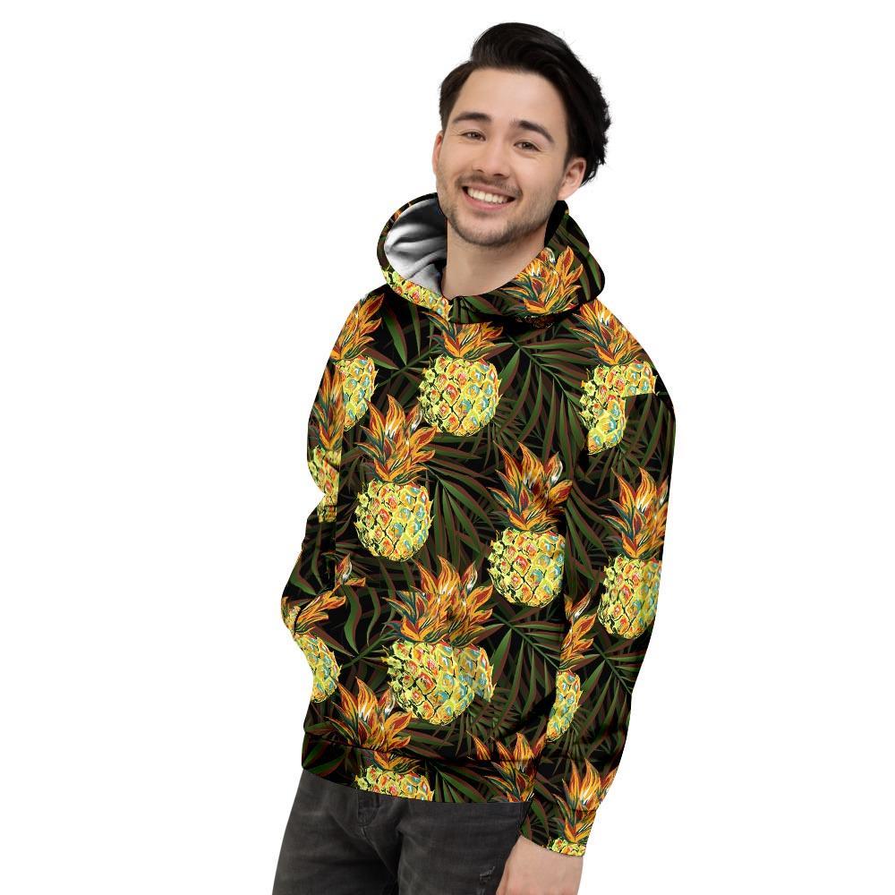 Hawaiian Golden Pineapple Edm Print Men's Hoodie-grizzshop