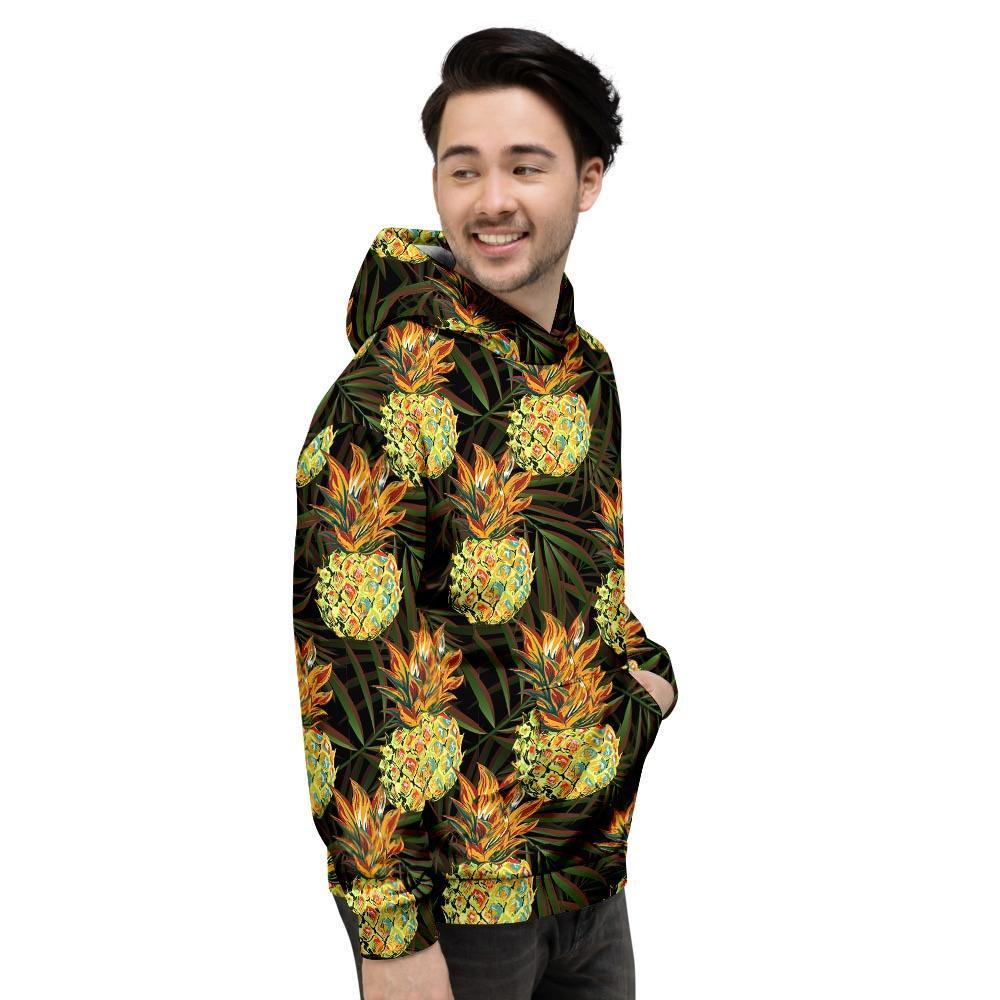 Hawaiian Golden Pineapple Edm Print Men's Hoodie-grizzshop