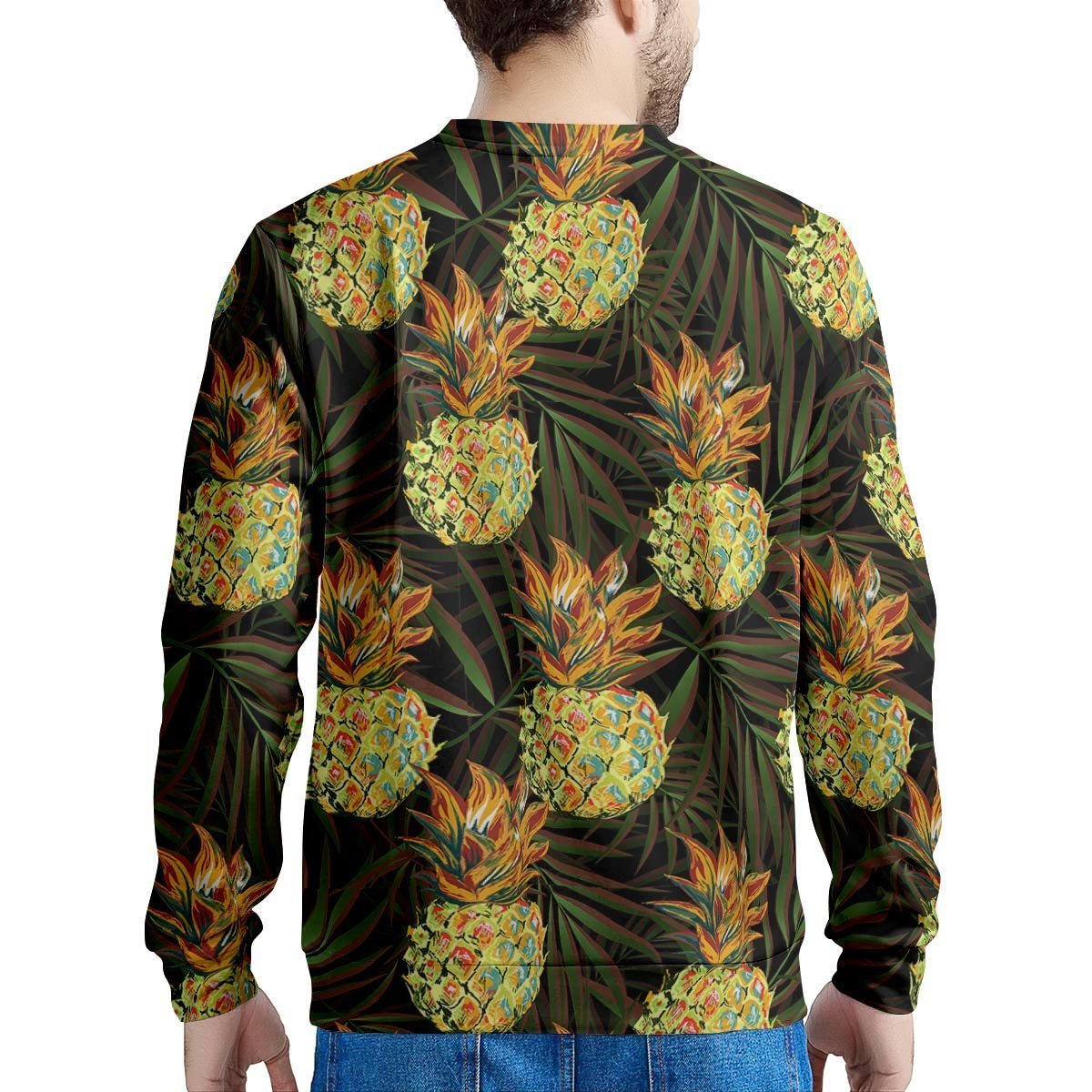 Hawaiian Golden Pineapple Edm Print Men's Sweatshirt-grizzshop