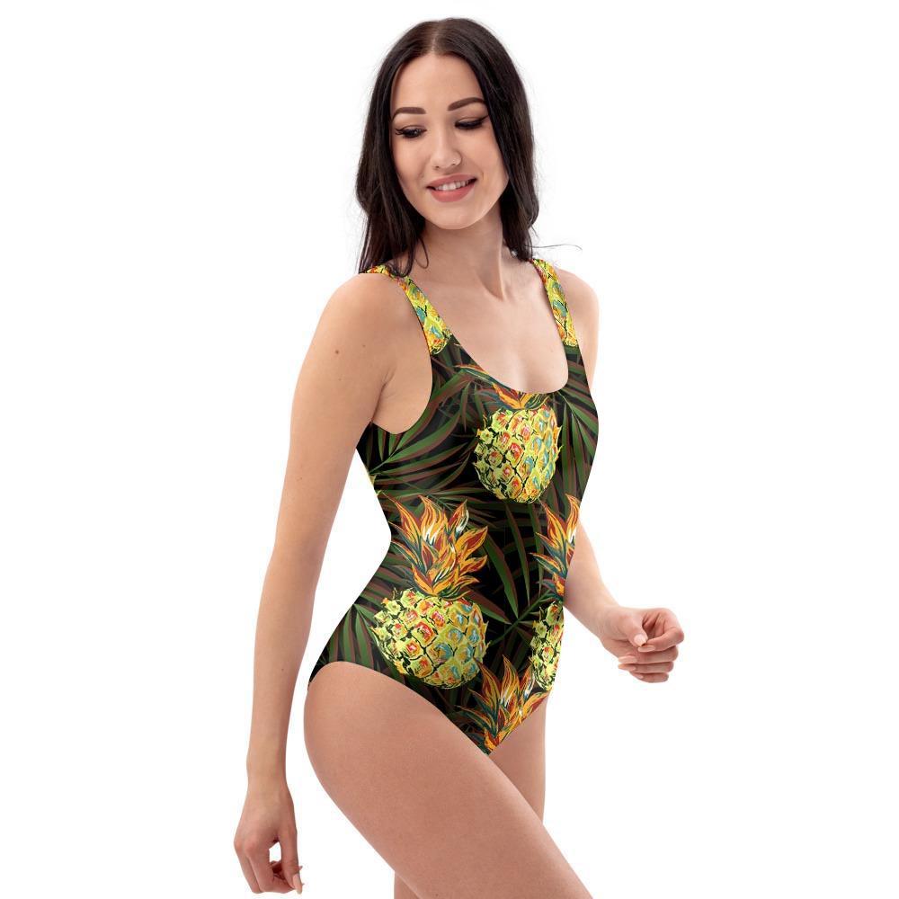 Hawaiian Golden Pineapple Edm Print One Piece Swimsuite-grizzshop