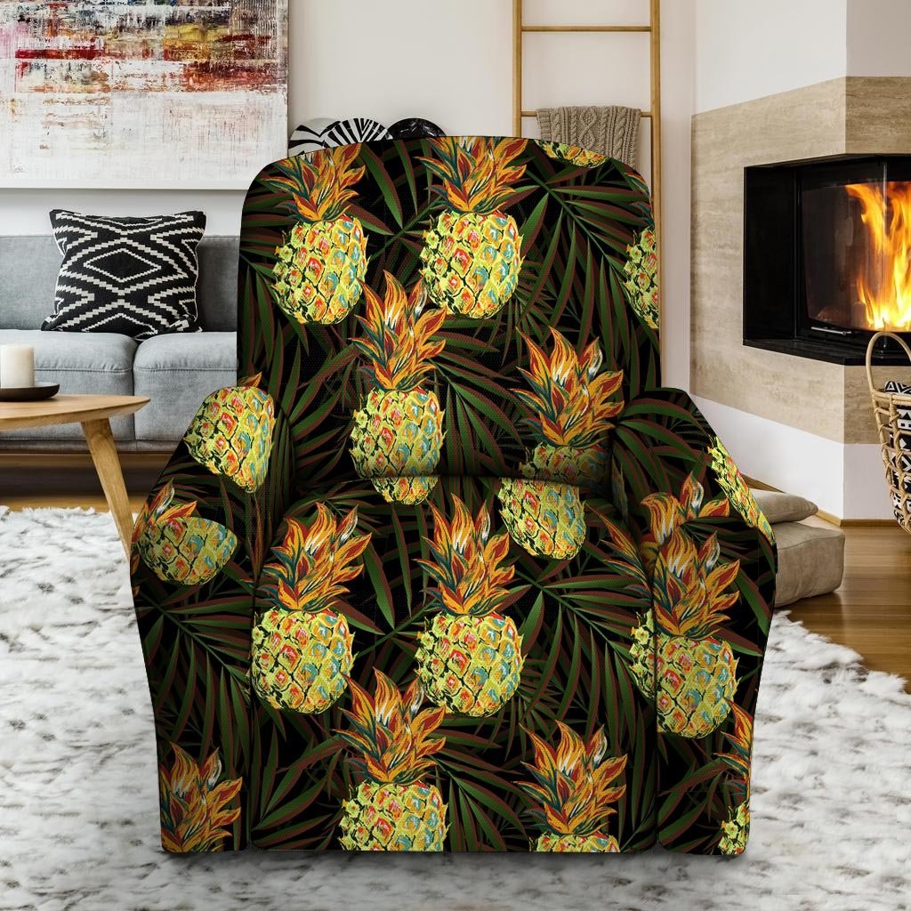 Hawaiian Golden Pineapple Edm Print Recliner Cover-grizzshop