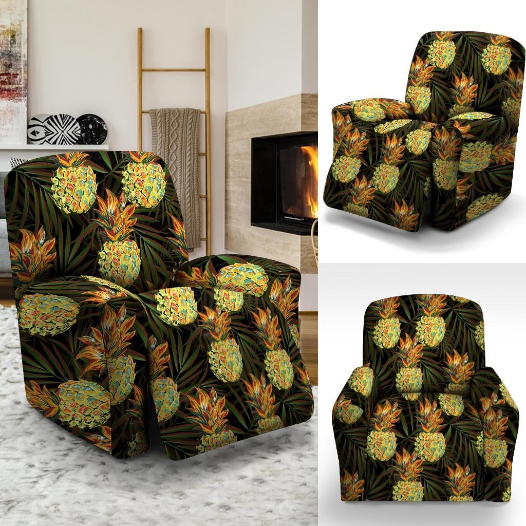 Hawaiian Golden Pineapple Edm Print Recliner Cover-grizzshop