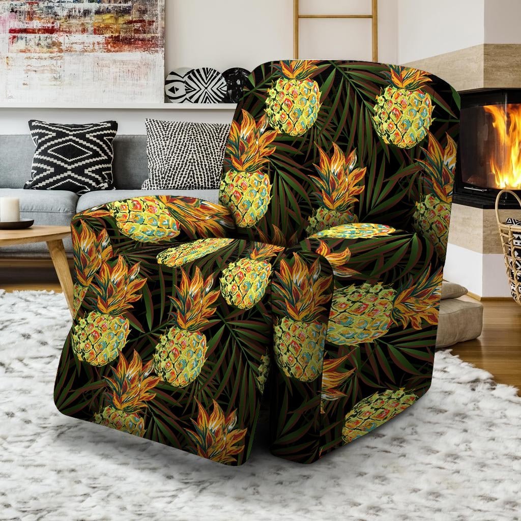 Hawaiian Golden Pineapple Edm Print Recliner Cover-grizzshop