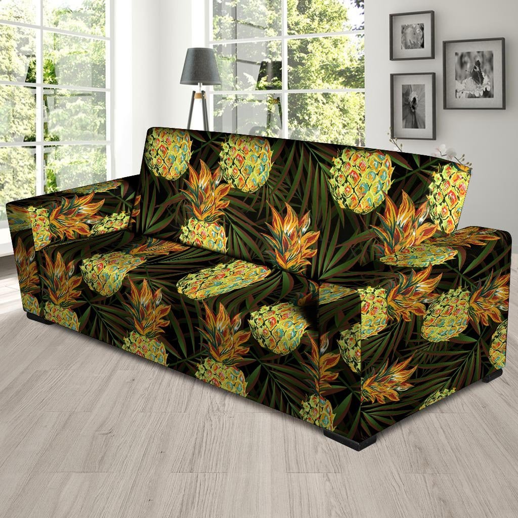 Hawaiian Golden Pineapple Edm Print Sofa Cover-grizzshop