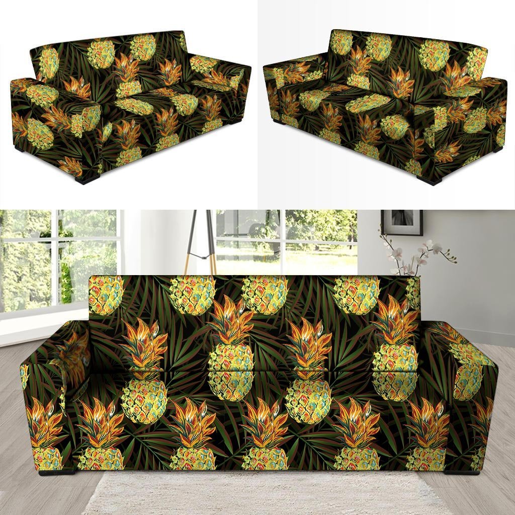 Hawaiian Golden Pineapple Edm Print Sofa Cover-grizzshop