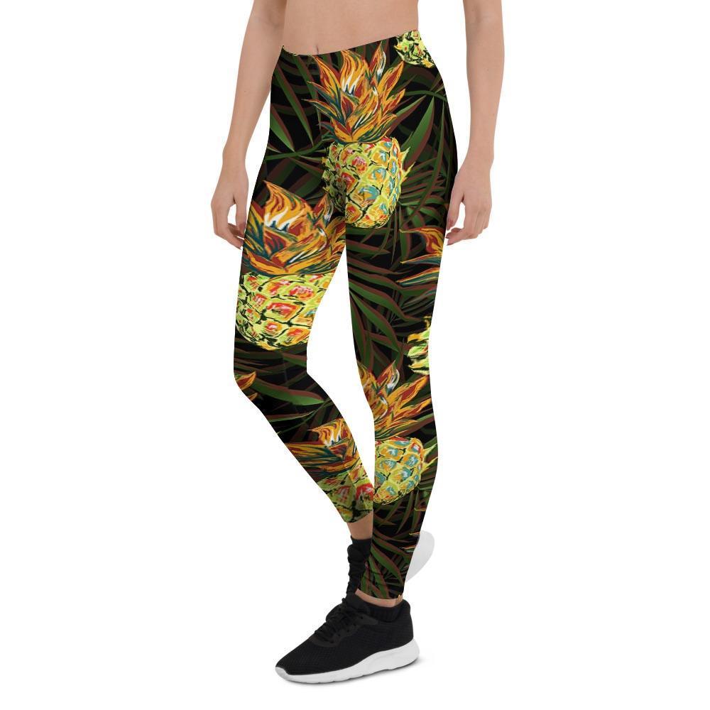 Hawaiian Golden Pineapple Edm Print Women's Leggings-grizzshop