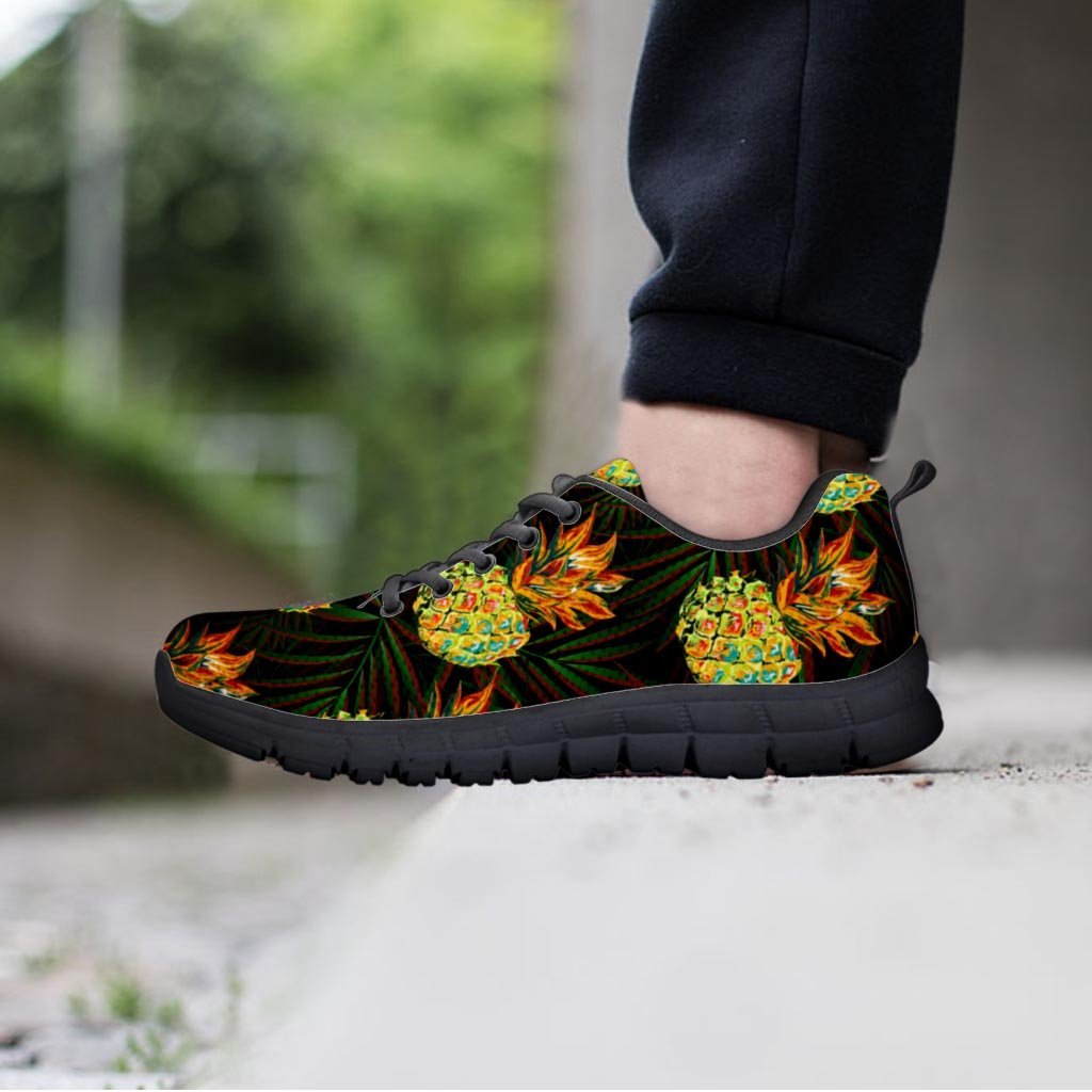 Hawaiian Golden Pineapple Edm Print Women's Sneakers-grizzshop