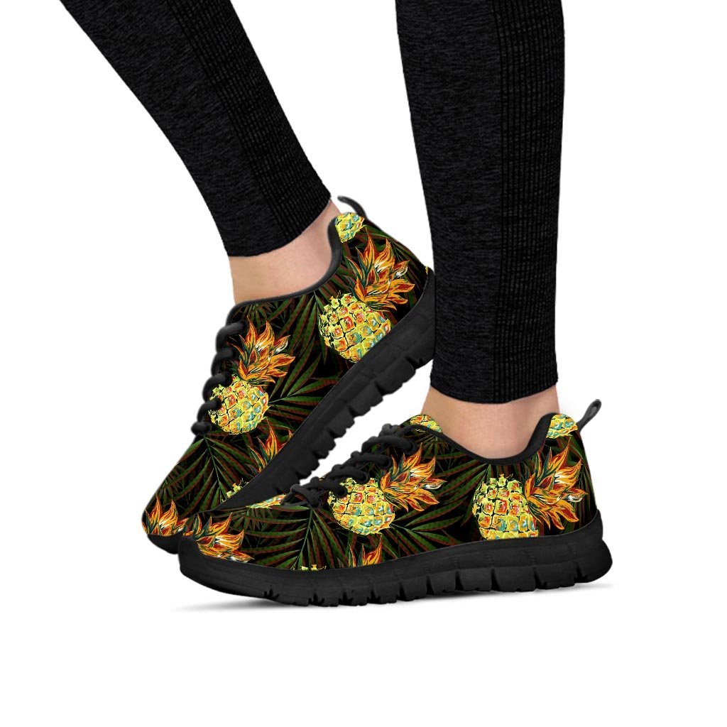 Hawaiian Golden Pineapple Edm Print Women's Sneakers-grizzshop