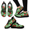 Hawaiian Hibiscus Floral Tropical Flower Palm Leaves Pattern Print Black Sneaker Shoes For Men Women-grizzshop