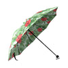 Hawaiian Hibiscus Floral Tropical Flower Palm Leaves Pattern Print Foldable Umbrella-grizzshop