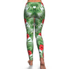 Hawaiian Hibiscus Floral Tropical Flower Palm Leaves Pattern Print Pattern Women Leggings-grizzshop