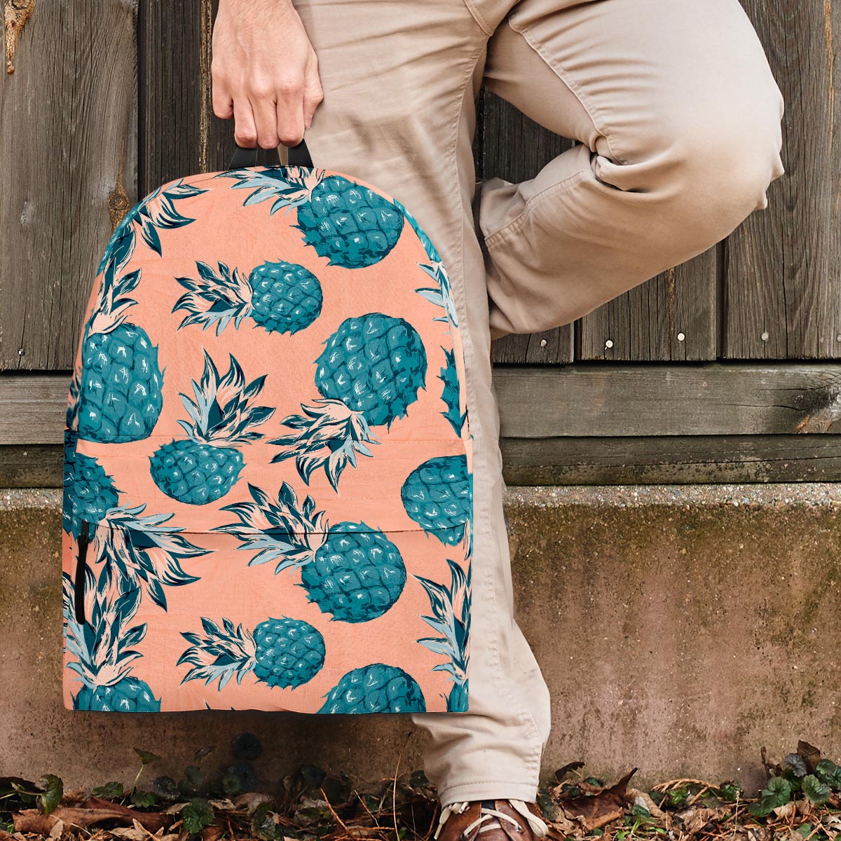 Hawaiian Neon Pineapple Print Backpack-grizzshop