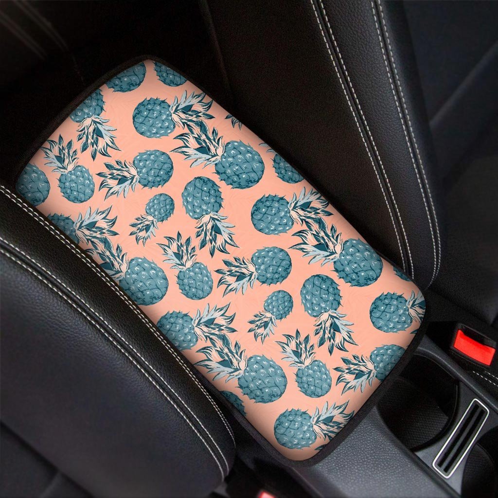 Hawaiian Neon Pineapple Print Car Console Cover-grizzshop