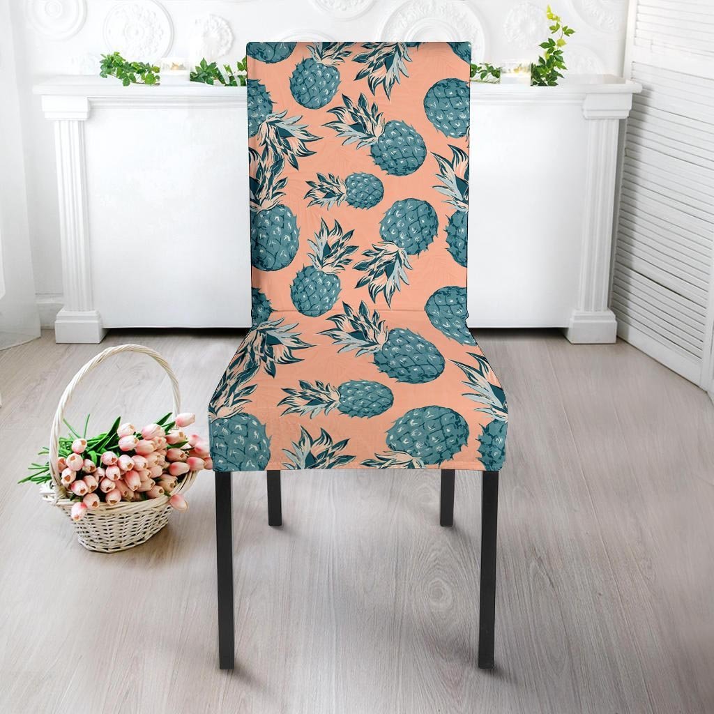 Hawaiian Neon Pineapple Print Chair Cover-grizzshop