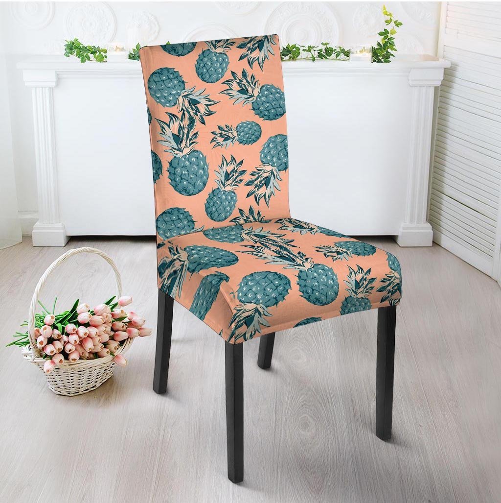 Hawaiian Neon Pineapple Print Chair Cover-grizzshop